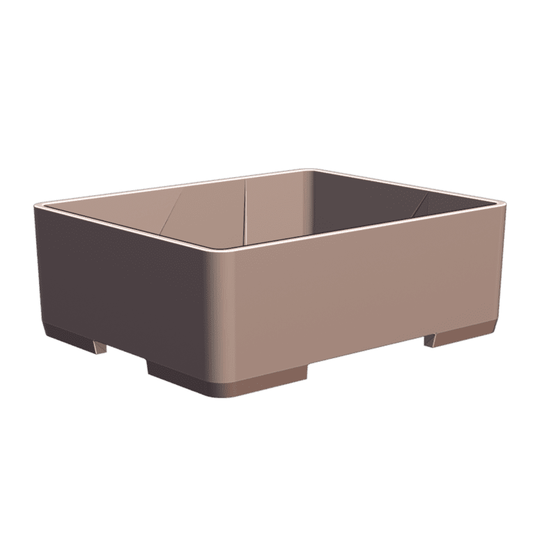 Simple Rectangular Bonsai Tray for Small Plants MineeForm FDM 3D Print STL File