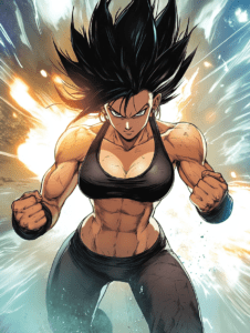 Dynamic Reimagining of Vegeta Unleashing Power in an Explosive Battle Setting DBZ Hot Girl Fan Art 18 X 24 Inch MineeForm Wall Art Poster