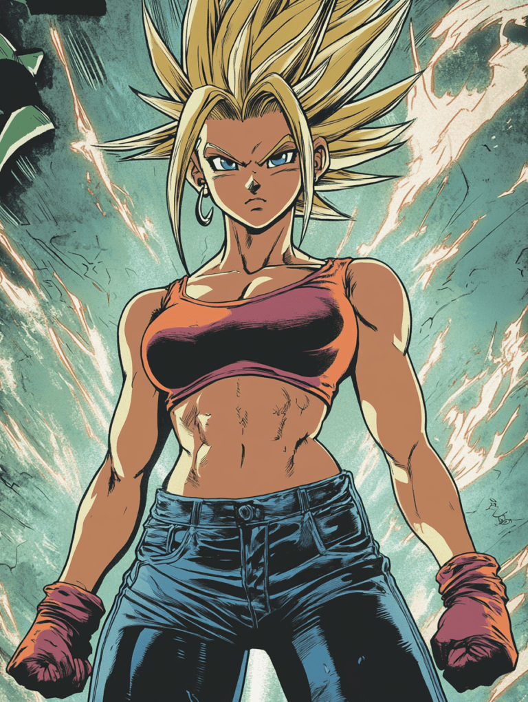 Empowered Saiyan Warrior with Fierce Determination Super Saiyan Gohan Unleashing Strength and Energy Surrounded by Blue Aura and Sparks DBZ Hot Girl Fan Art 18 X 24 Inch MineeForm Wall Art Poster