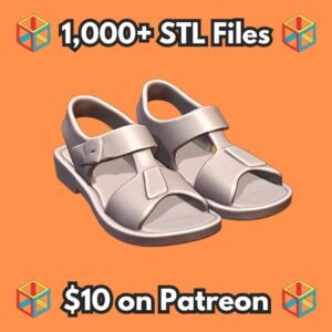 24th Scale Car Model Casual Sandals for Realistic Dioramas MineeForm FDM 3D Print STL File