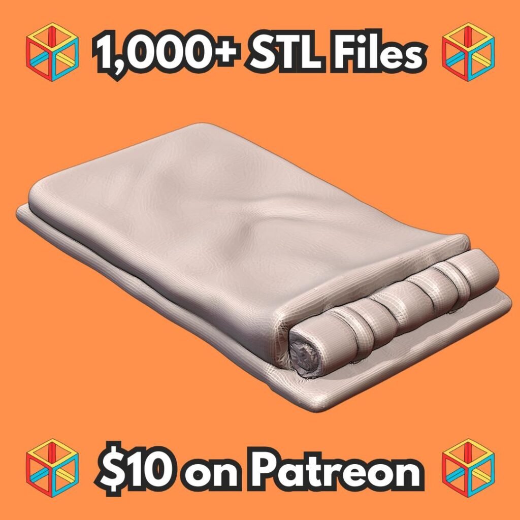 28mm DND Camp Sleeping Bag Fantasy Terrain Miniature for Tabletop Gaming MineeForm FDM 3D Print STL File