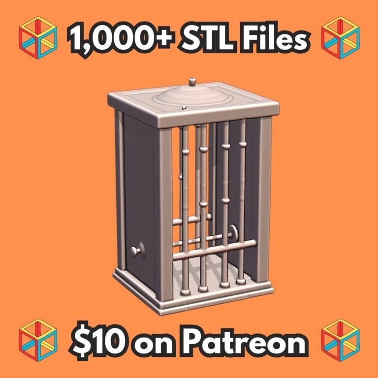 28mm DND Captive Messenger Bird Cage Terrain Piece MineeForm FDM 3D Print STL File