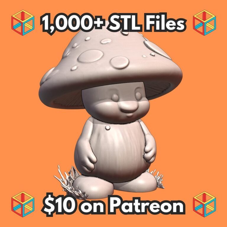 28mm DND Cheerful Mushroom Sprite Fantasy Miniature MineeForm FDM 3D Print STL File