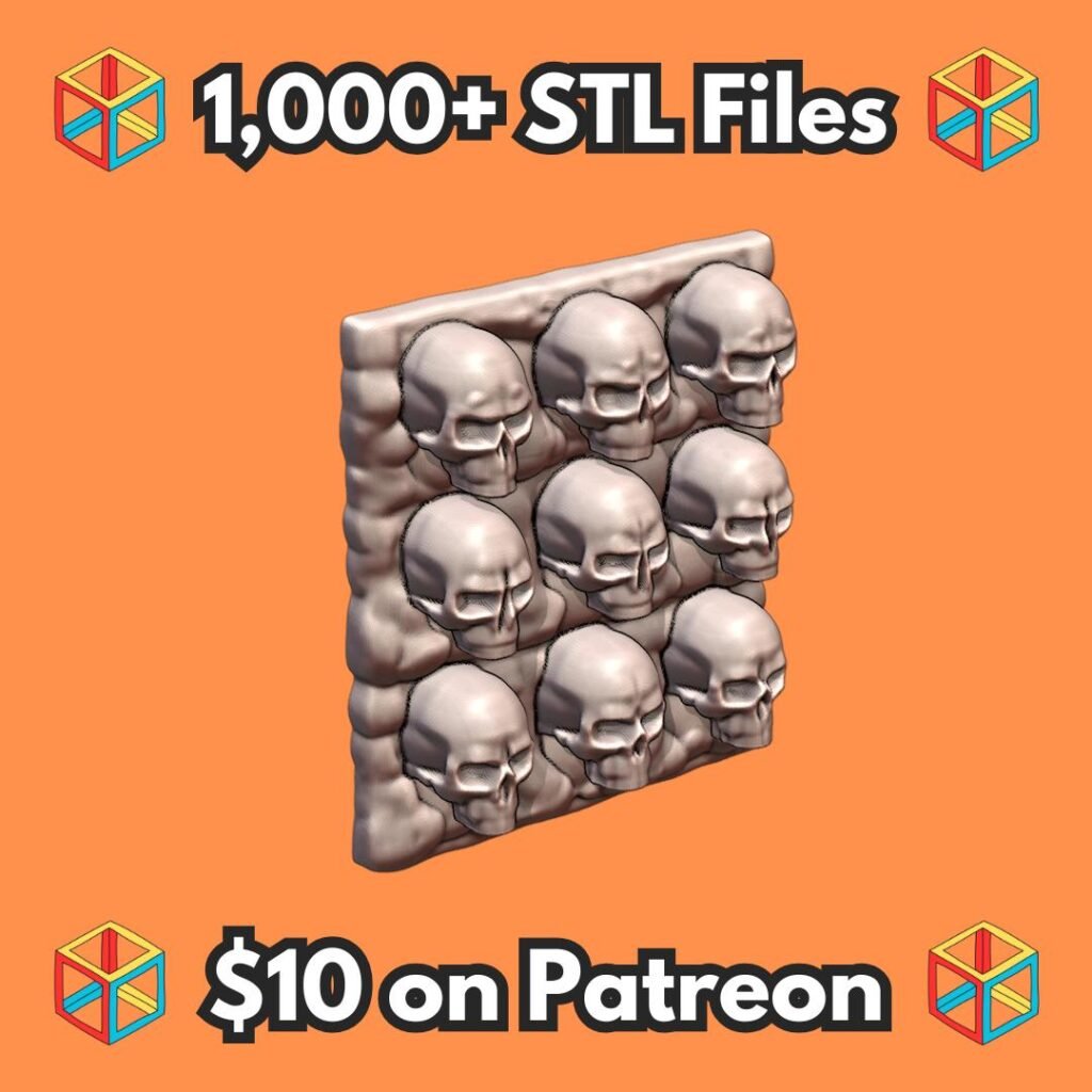28mm DND Creepy Skull Tile for Dark Dungeon Adventures MineeForm FDM 3D Print STL File