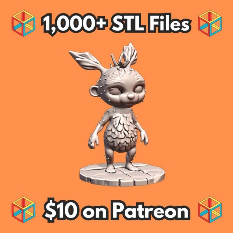 28mm DND Cute Furry Imp Sprite Fantasy Miniature MineeForm FDM 3D Print STL File