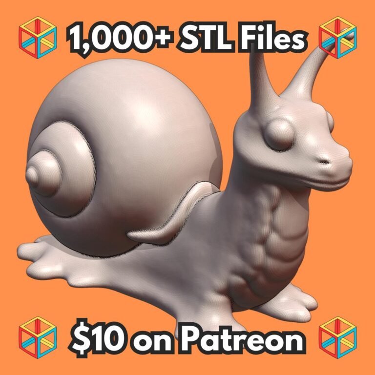 28mm DND Enchanted Snail Fantasy Miniature MineeForm FDM 3D Print STL File