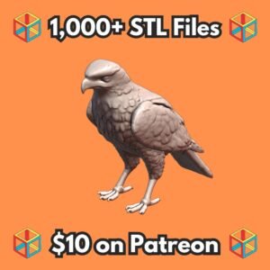 28mm DND Falcon Messenger Companion Bird Miniature MineeForm FDM 3D Print STL File
