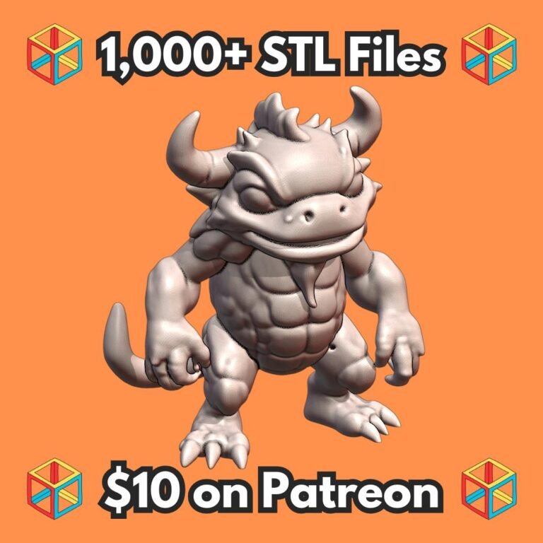 28mm DND Fantasy Mini Amusing Little Horned Toad Beast MineeForm FDM 3D Print STL File
