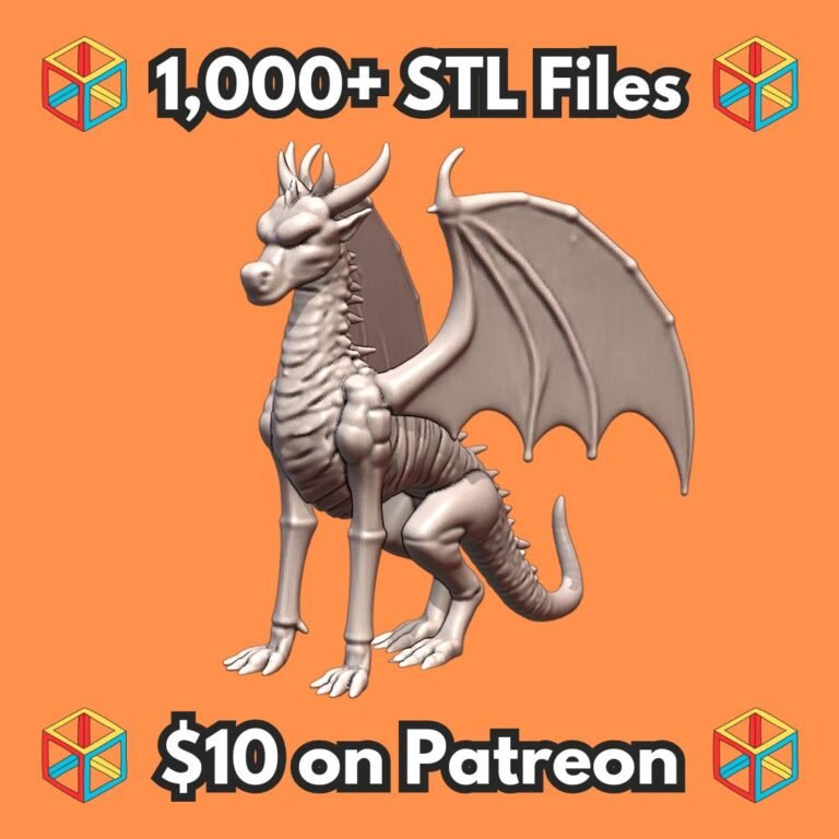 28mm DND Fantasy Mini Fearsome Undead Dragon Figurine MineeForm FDM 3D Print STL File