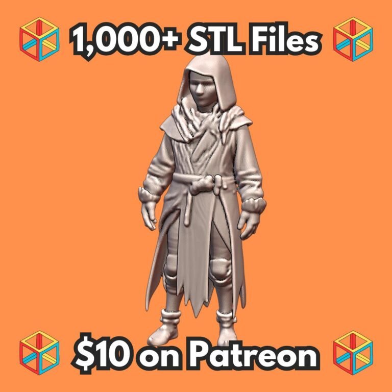 28mm DND Fantasy Miniature Young Rogue Child with Hood MineeForm FDM 3D Print STL File