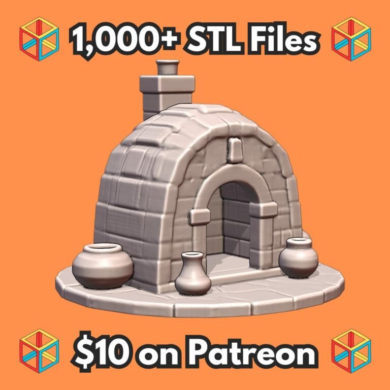 28mm DND Fantasy Terrain Igloo Style Baking Oven MineeForm FDM 3D Print STL File