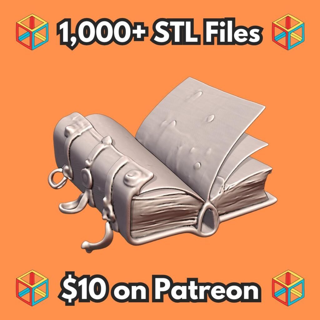 28mm DND Fantasy Terrain Open Ancient Grimoire Magical Spellbook MineeForm FDM 3D Print STL File