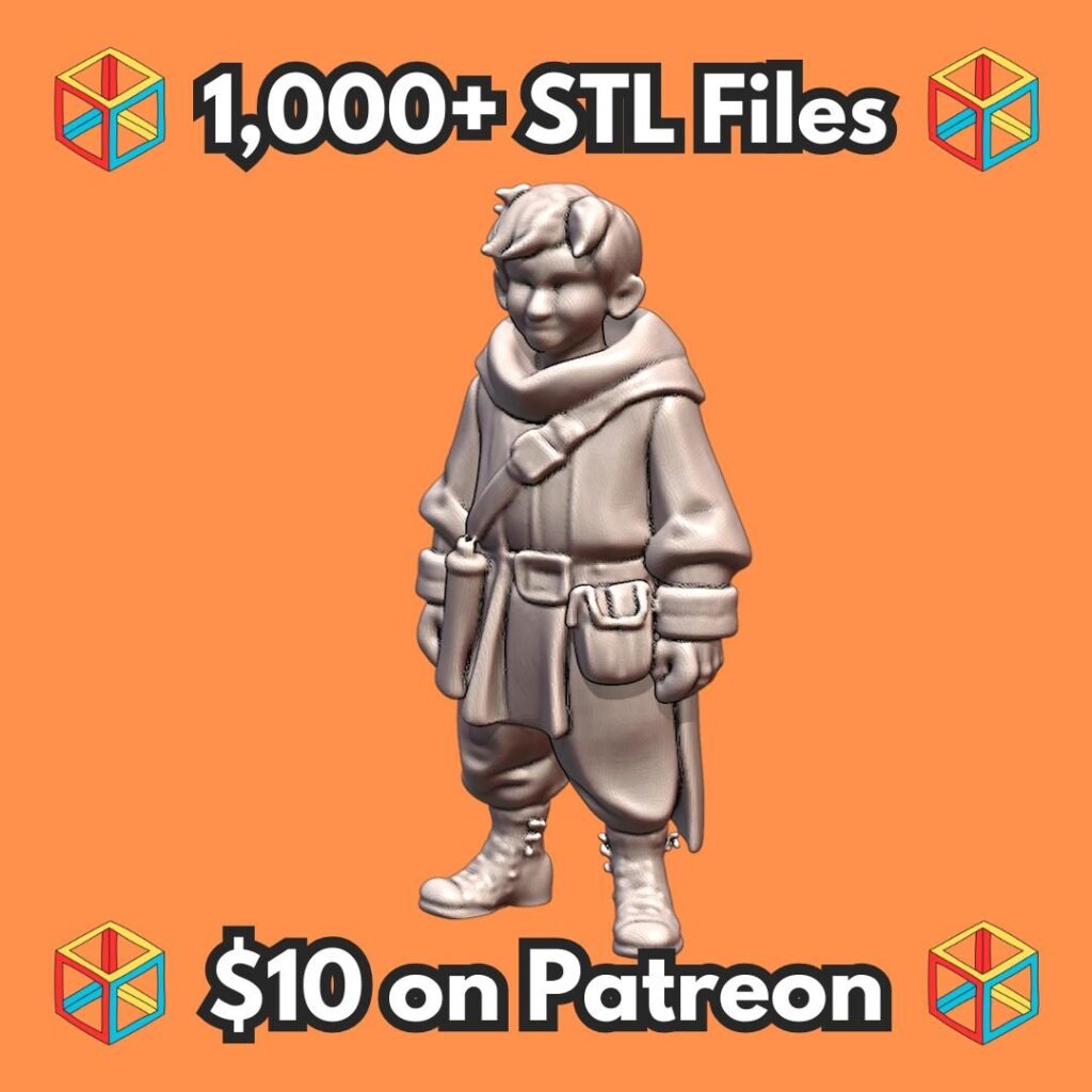 28mm DND Fantasy Terrain Playful Child Adventurer MineeForm FDM 3D Print STL File