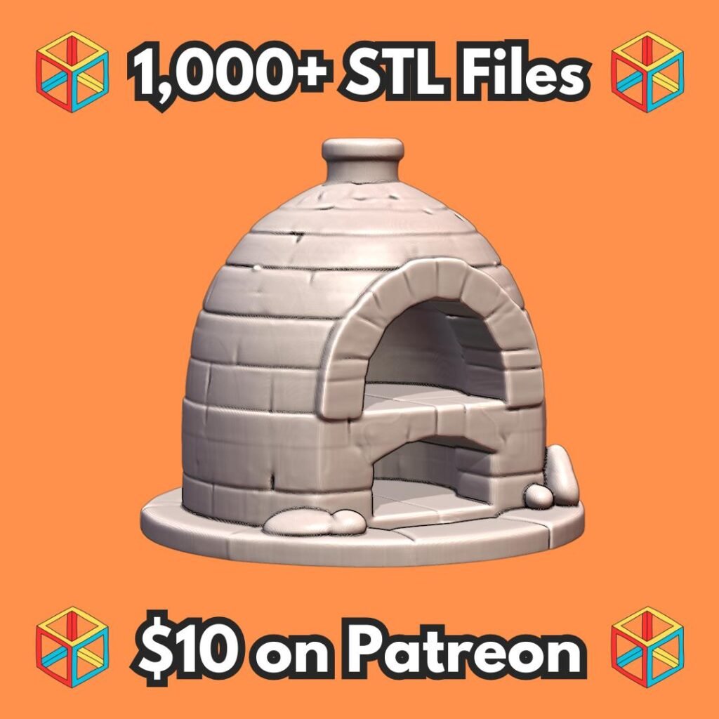 28mm DND Fantasy Terrain Rustic Cozy Round Stone Pizza Oven MineeForm FDM 3D Print STL File