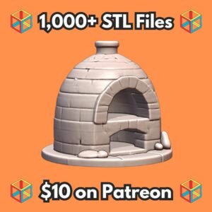 28mm DND Fantasy Terrain Rustic Cozy Round Stone Pizza Oven MineeForm FDM 3D Print STL File