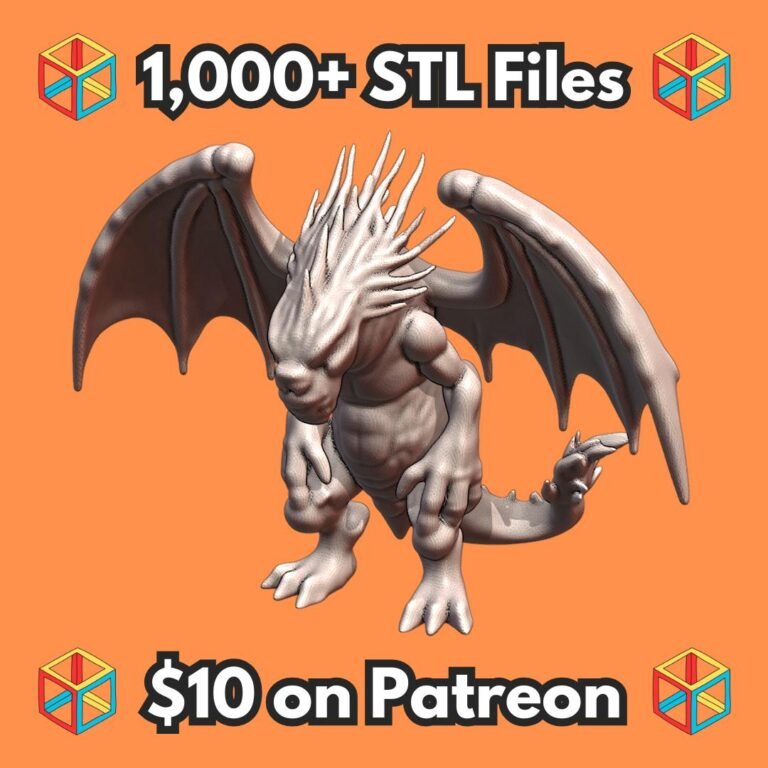 28mm DND Fearsome Forsaken Spikey Demon Fantasy Miniature MineeForm FDM 3D Print STL File