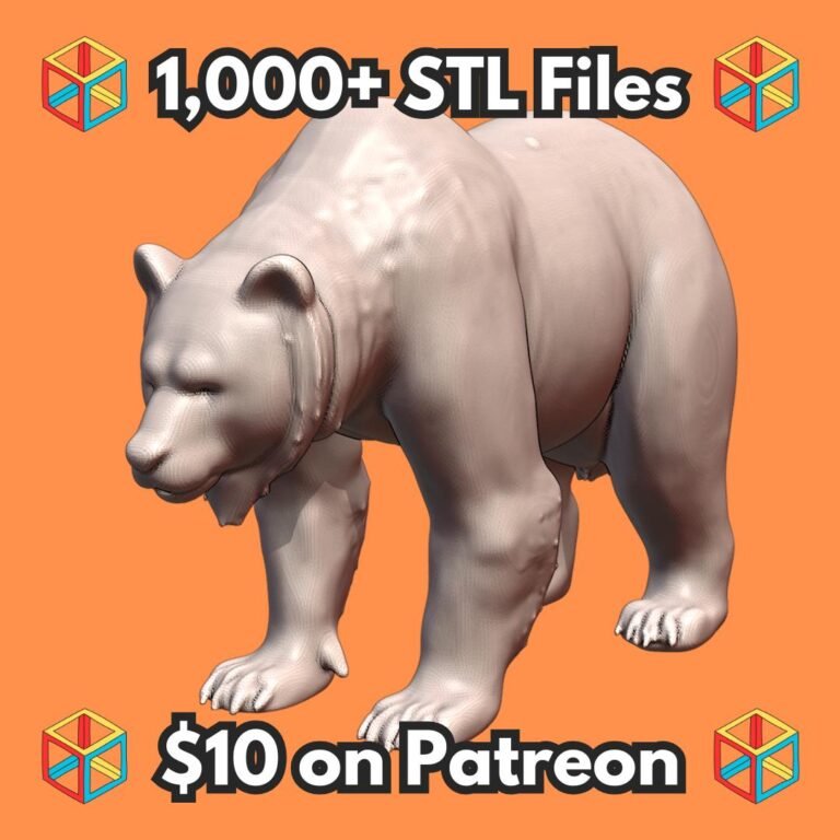 28mm DND Forest Bear Beast Fantasy Miniature MineeForm FDM 3D Print STL File