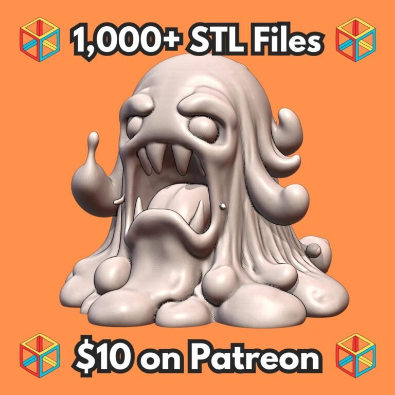 28mm DND Giant Gelatinous Blob of Terror Fantasy Miniature MineeForm FDM 3D Print STL File