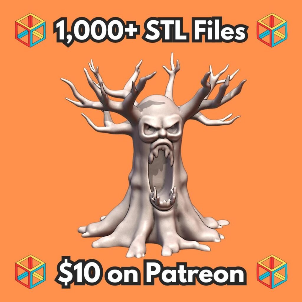 28mm DND Menacing Ent Tree Dark Forest Sculpture for Fantasy MineeForm FDM 3D Print STL File