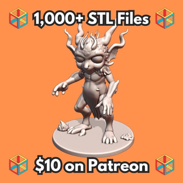 28mm DND Mischievous Woodland Imp Trickster Fantasy Miniature MineeForm FDM 3D Print STL File