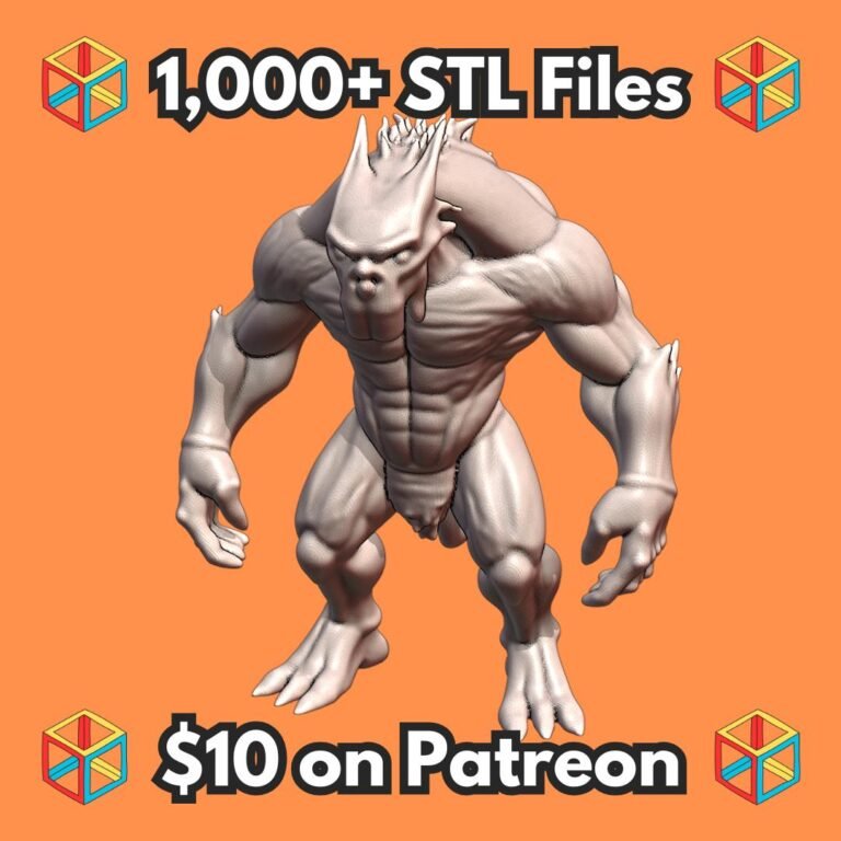 28mm DND Nightmarish Lurking Mutant Creature Fantasy Miniature MineeForm FDM 3D Print STL File