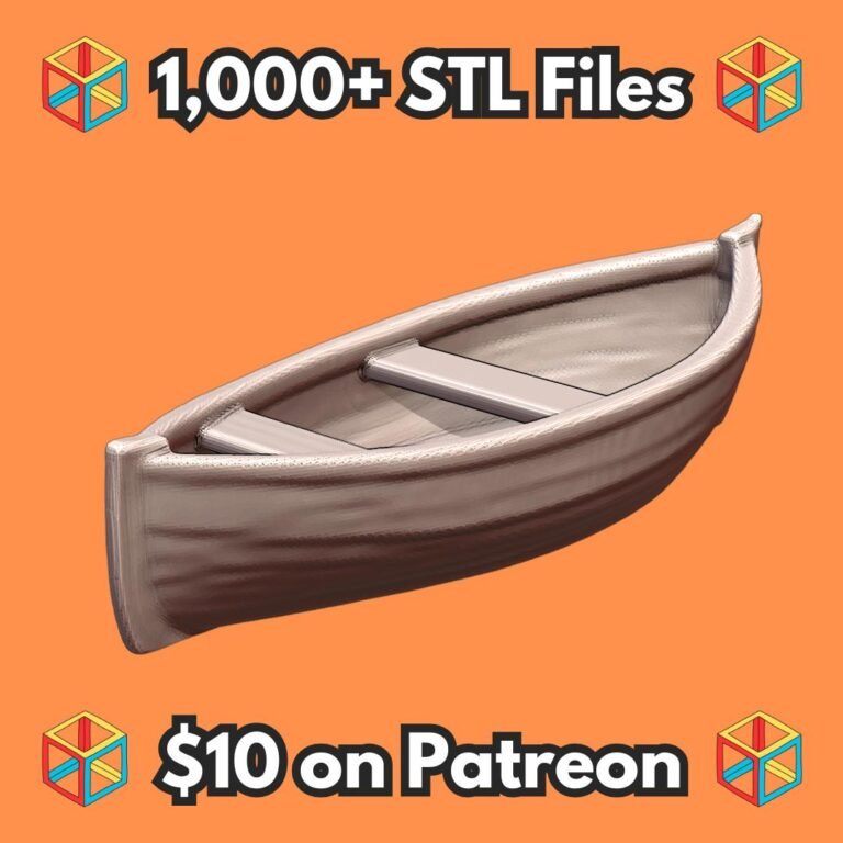 28mm DND Small Simple Fishing Boat for River or Lake Terrains MineeForm FDM 3D Print STL File