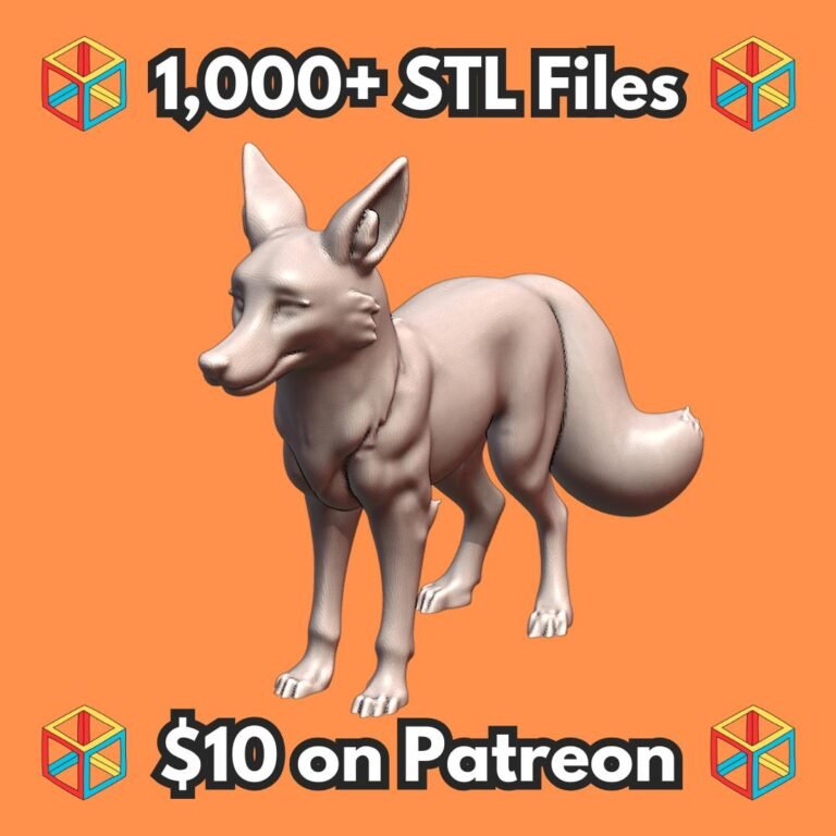 28mm DND Swift Forest Fox Fantasy Miniature MineeForm FDM 3D Print STL File