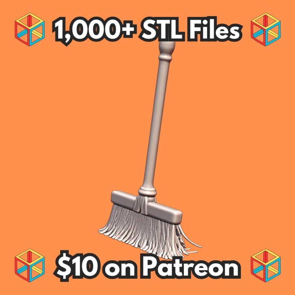 28mm DND Utility Broom for Inn and Tavern Decor MineeForm FDM 3D Print STL File