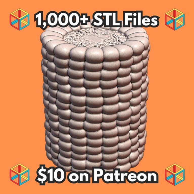 28mm Fantasy Miniature Corn Cob Prop DND Tavern Food Terrain MineeForm FDM 3D Print STL File