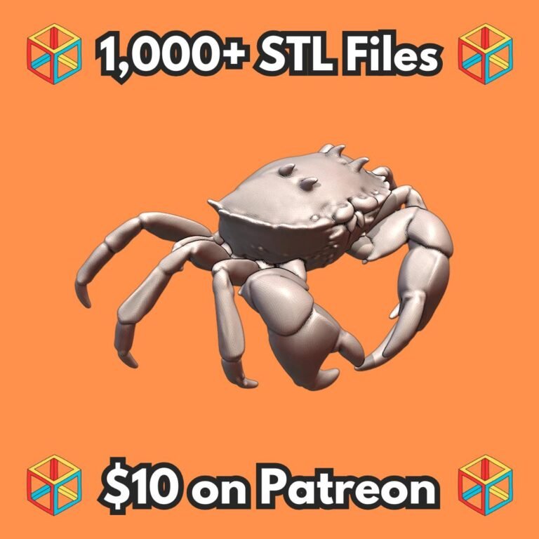 28mm Sci-Fi Alien Crab Creature for Interstellar Expeditions MineeForm FDM 3D Print STL File