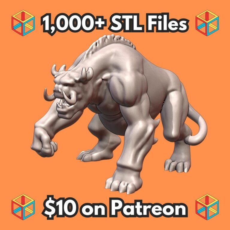 28mm Sci-Fi Armored Brute with Tusks for Galactic Adventures MineeForm FDM 3D Print STL File