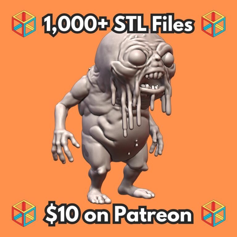 28mm Sci-Fi Giant Mutant Grotesque Slime Beast MineeForm FDM 3D Print STL File