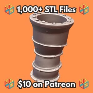 28mm Sci-Fi Industrial Pipe for Terrain Building MineeForm FDM 3D Print STL File