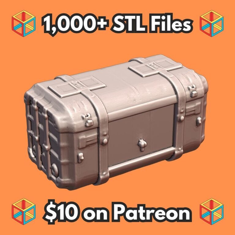 28mm Sci-Fi Military Crate MineeForm FDM 3D Print STL File