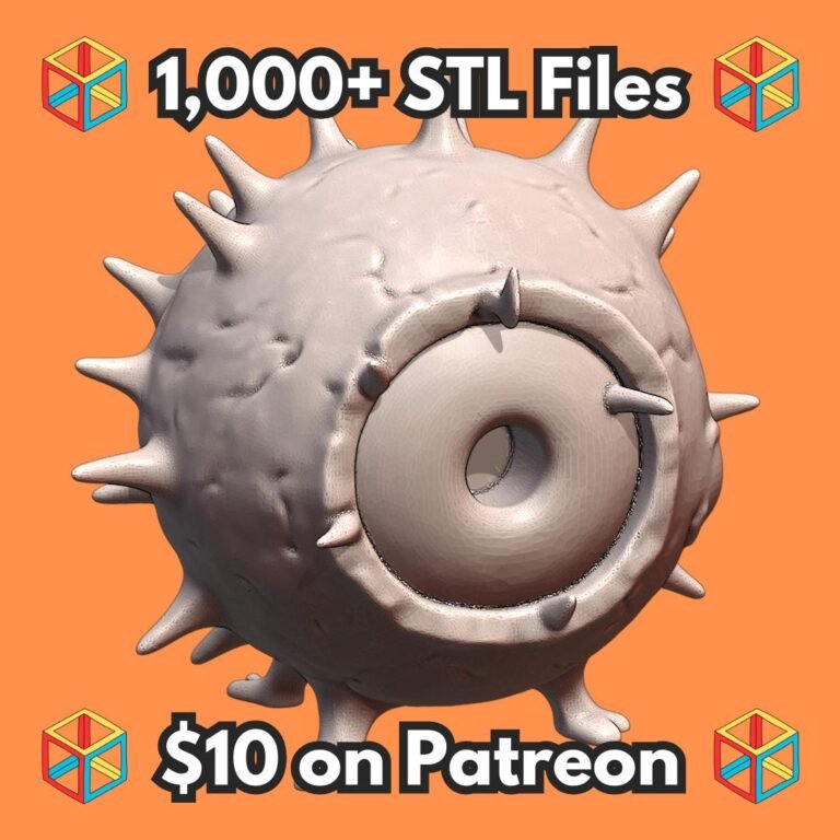 28mm Sci-Fi One-Eyed Alien with Spiked Armor MineeForm FDM 3D Print STL File