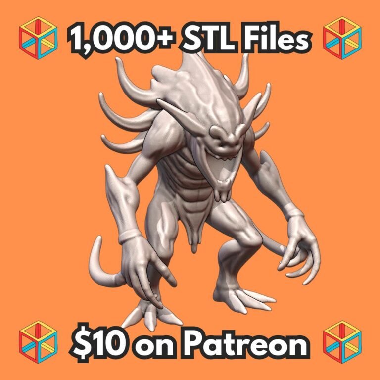 28mm Sci-Fi Sinister Alien Entity for RPG Scenarios MineeForm FDM 3D Print STL File