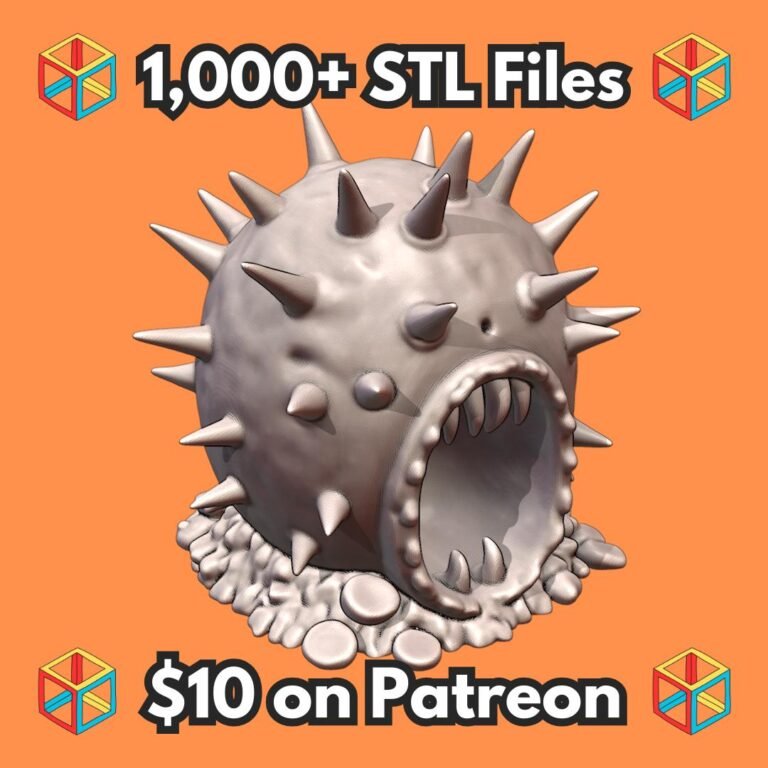 28mm Sci-Fi Spiked Creature for Alien Terrain MineeForm FDM 3D Print STL File