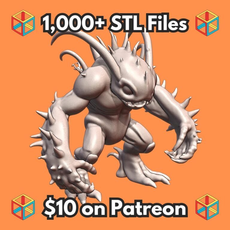 28mm Sci-Fi Spiny Alien Beast MineeForm FDM 3D Print STL File