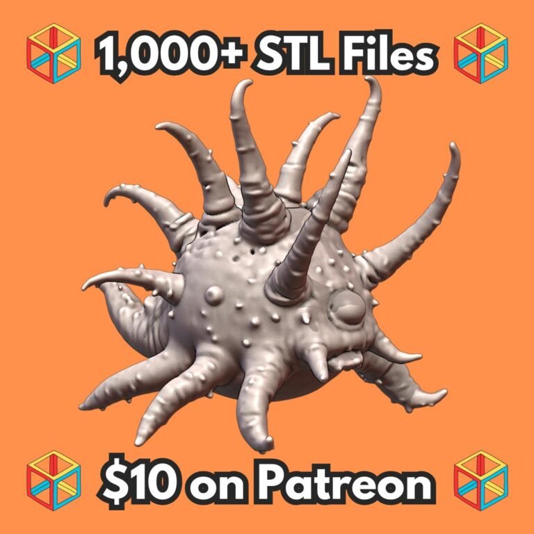 28mm Sci-Fi Tentacled Alien Creature for Galactic Adventures MineeForm FDM 3D Print STL File