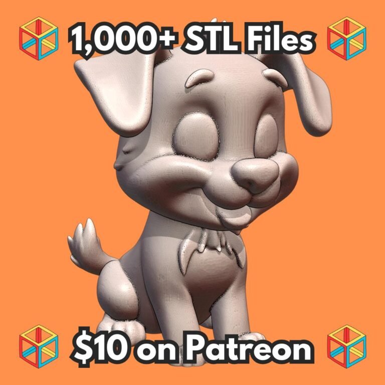 Adorable Sitting Puppy Figurine with Playful Expression MineeForm FDM 3D Print STL File