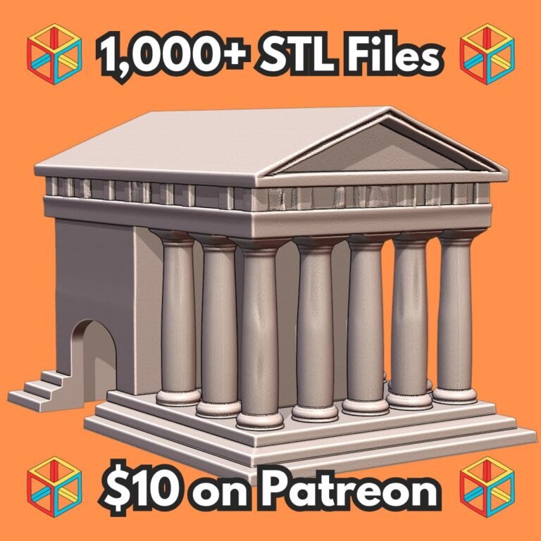 Ancient Roman Temple Inspired Pet Hide for Small Animals MineeForm FDM 3D Print STL File