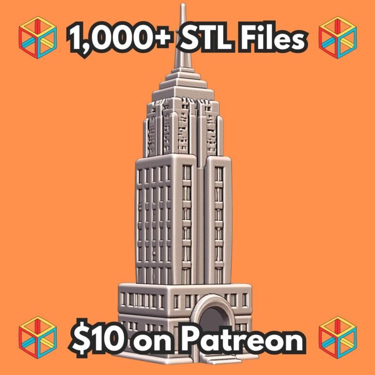 Art Deco Skyscraper Model Replica with Detailed Architectural Elements MineeForm FDM 3D Print STL File