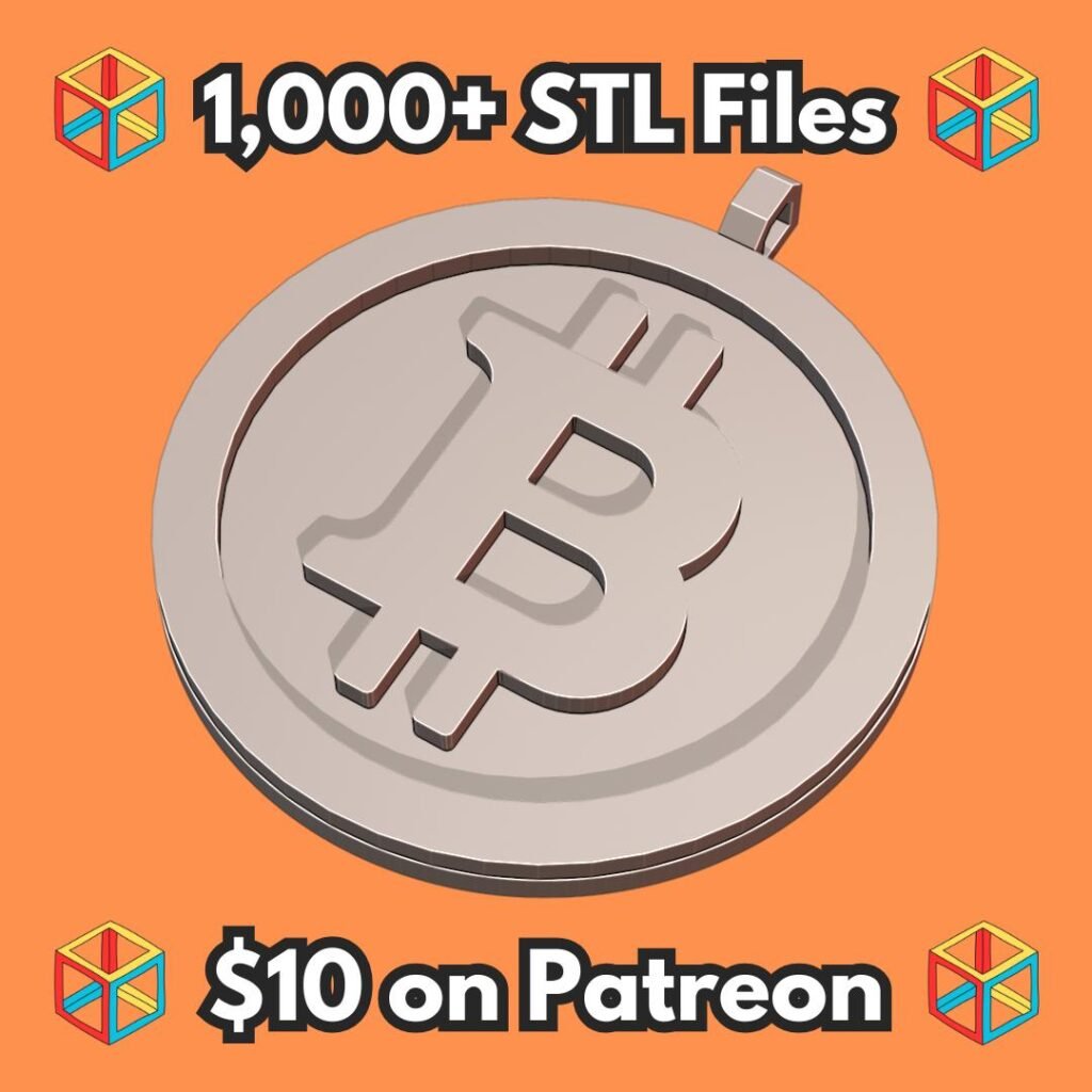 Bitcoin Pendant Necklace for Cryptocurrency Enthusiasts MineeForm FDM 3D Print STL File