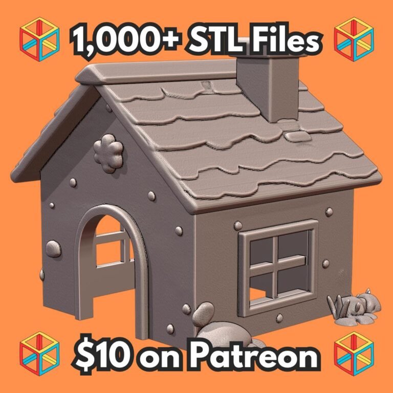 Charming Cottage Pet Hide for Hamsters and Small Animals MineeForm FDM 3D Print STL File