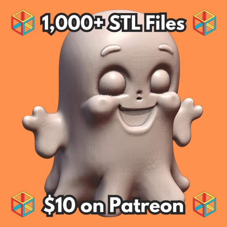 Cheerful Ghost Figurine for Halloween Table Display MineeForm FDM 3D Print STL File