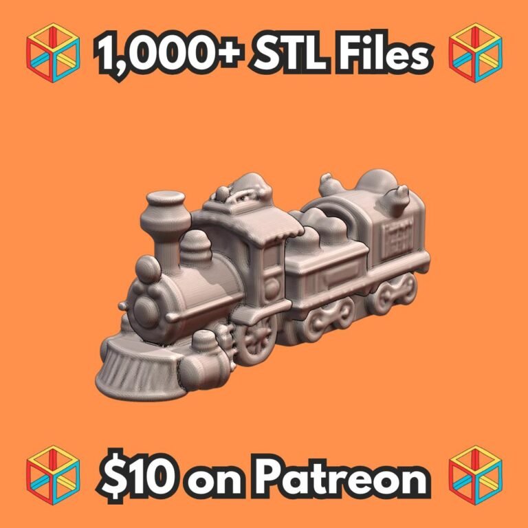 Christmas Decoration Charming Holiday Train Engine MineeForm FDM 3D Print STL File