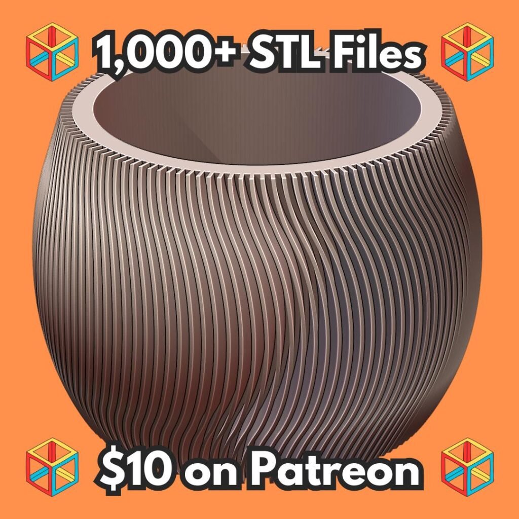 Contemporary Ribbed Planter with Elegant Curved Design MineeForm FDM 3D Print STL File