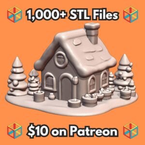 Cozy Gingerbread House with Snowy Trees for Christmas Decor MineeForm FDM 3D Print STL File