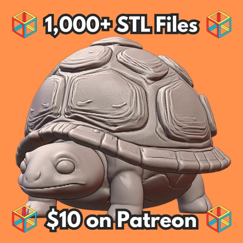 Cute Adorable Baby Tortoise Figure with Detailed Shell Texture MineeForm FDM 3D Print STL File