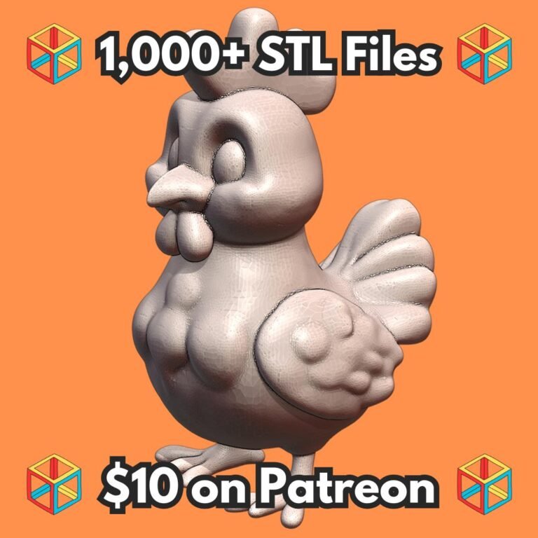 Cute Cartoon Chicken Figurine with Big Beak and Plump Body MineeForm FDM 3D Print STL File
